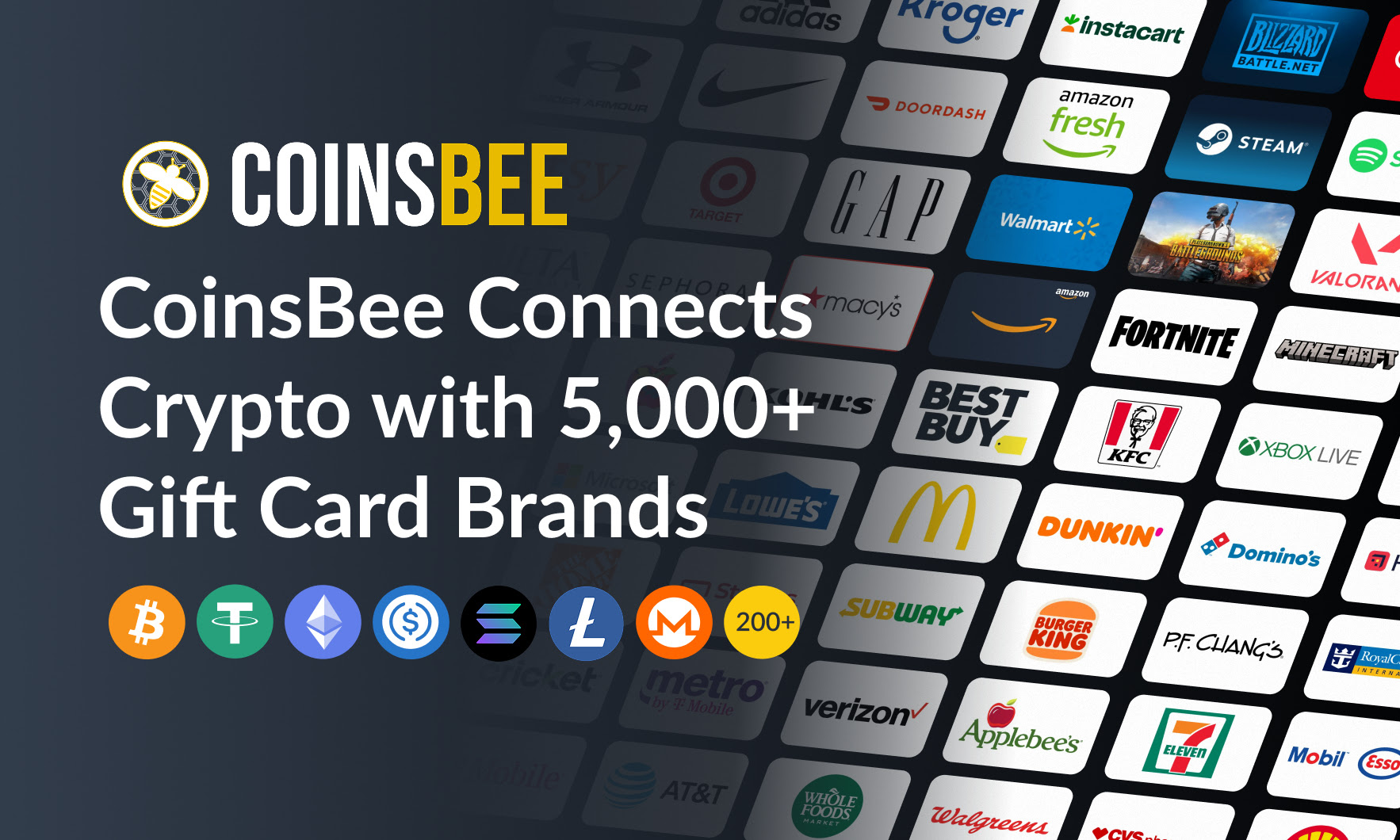 CoinsBee Emerges as World’s Largest Crypto Gift Card Platform After Surpassing 5,000 Gift Card Brands CoinsBee Emerges as World’s Largest Crypto Gift Card Platform After Surpassing 5,000 Gift Card Brands